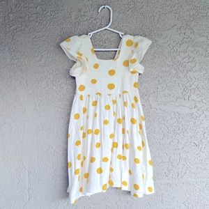 EUC size 5 Alice & Ames Yellow Polkadot Dress